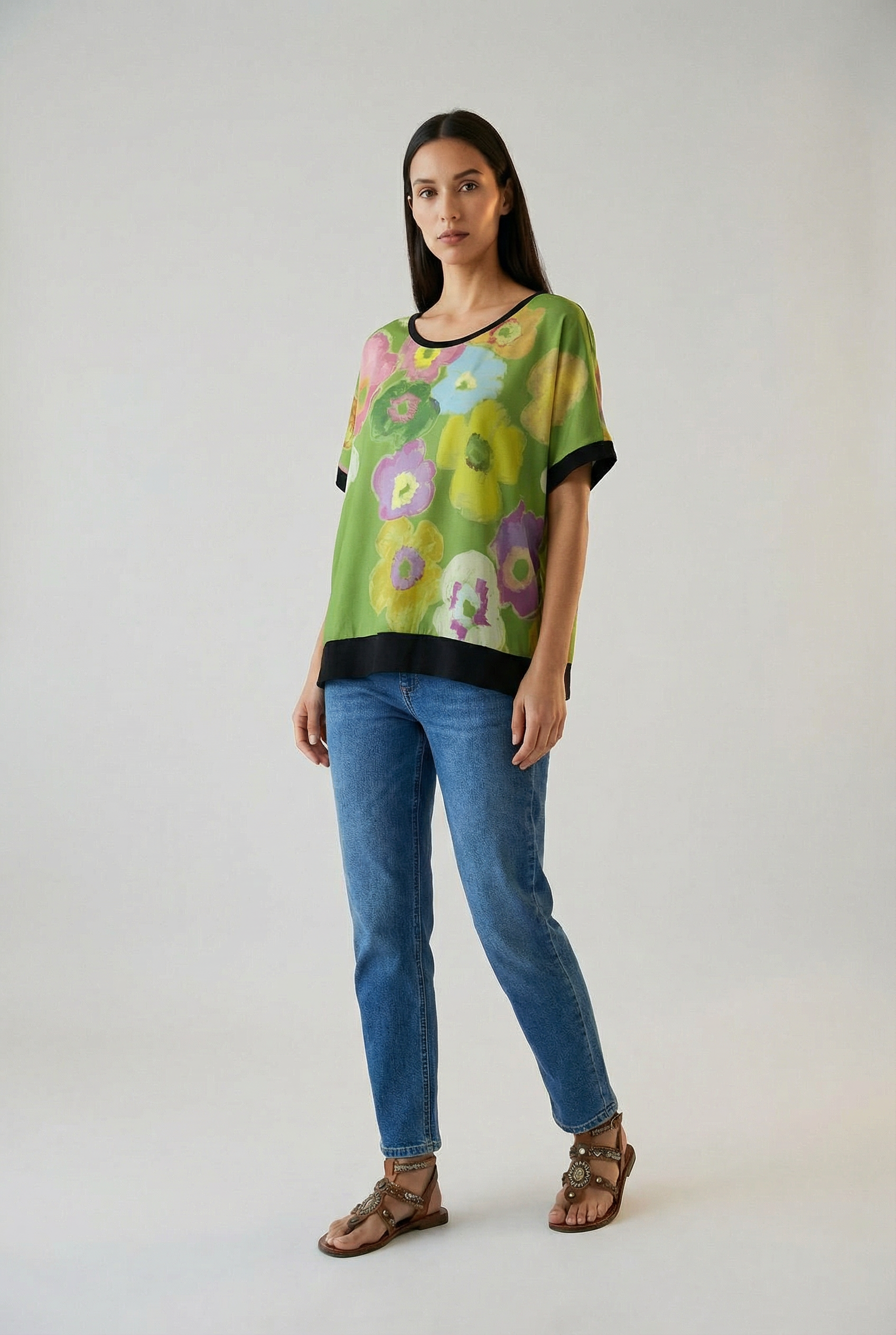 Remera poncho fresia