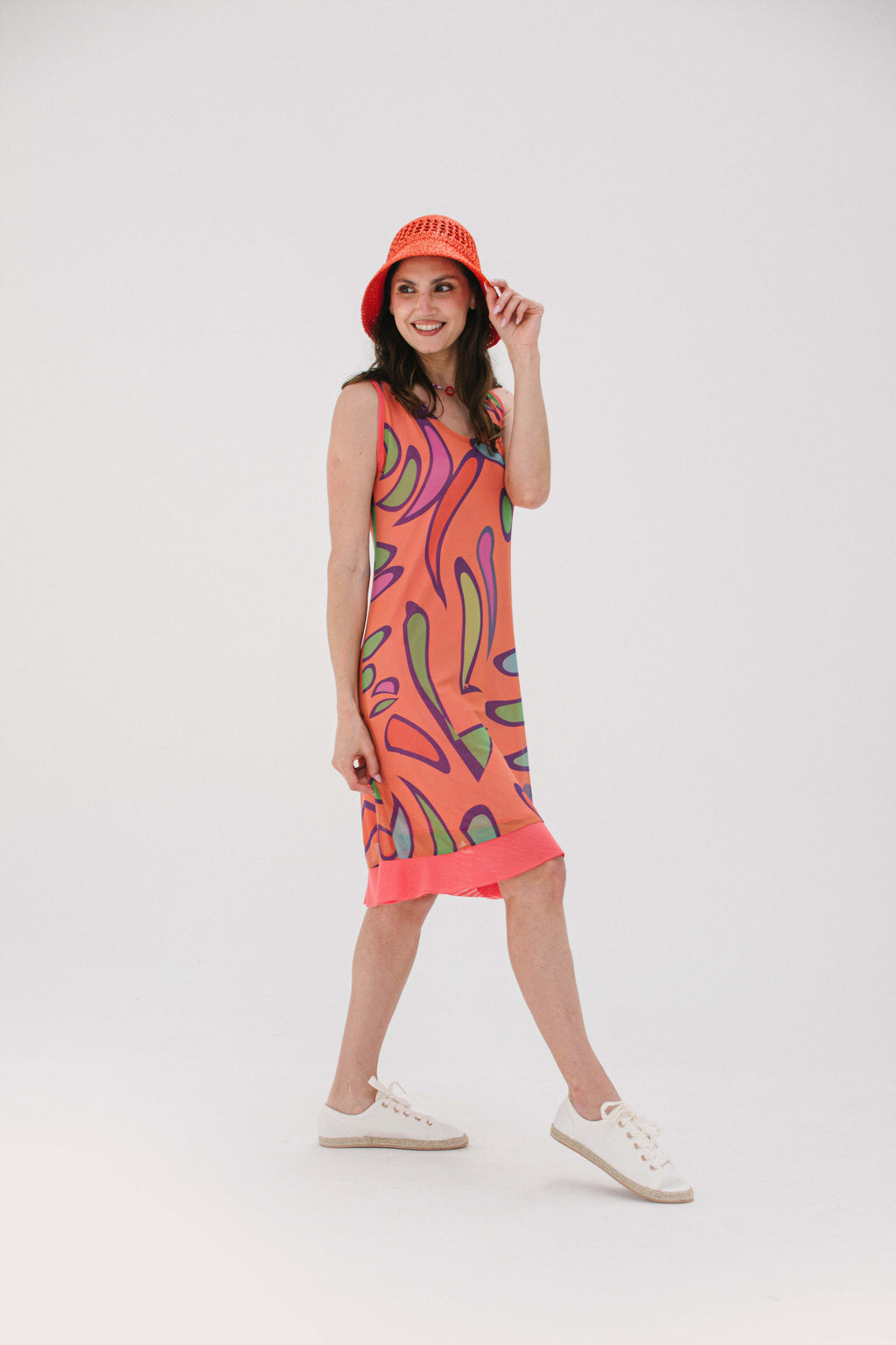 Vestido Arabescos Naranja