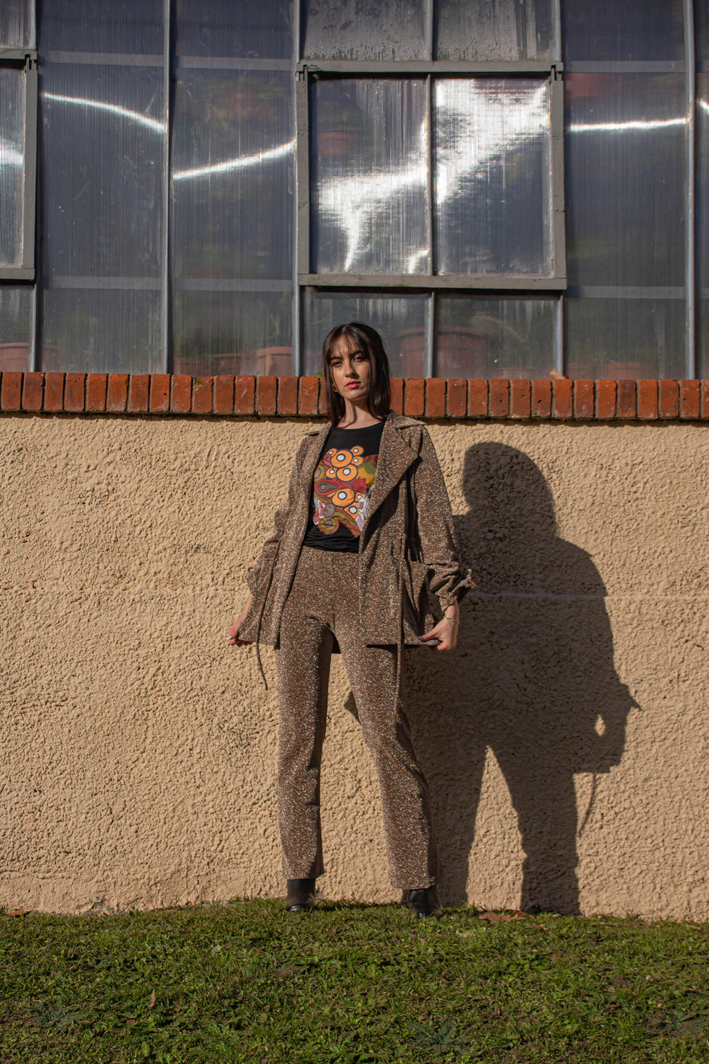 Pantalón Lurex Oro Viejo