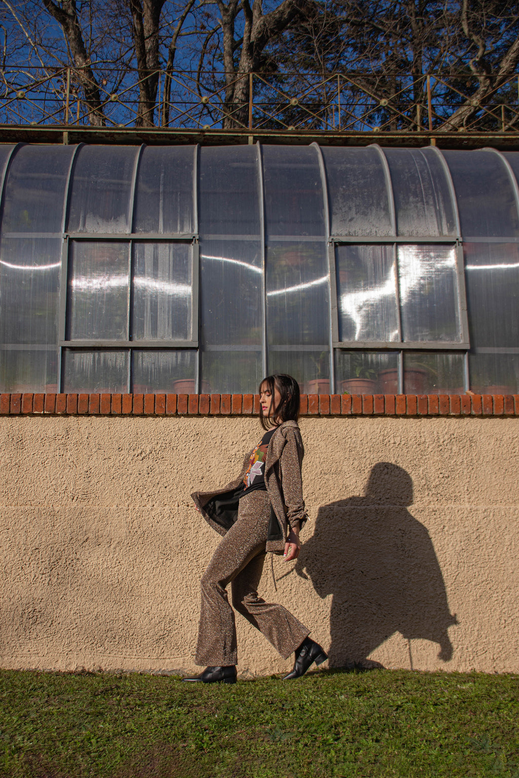 Pantalón Lurex Oro Viejo