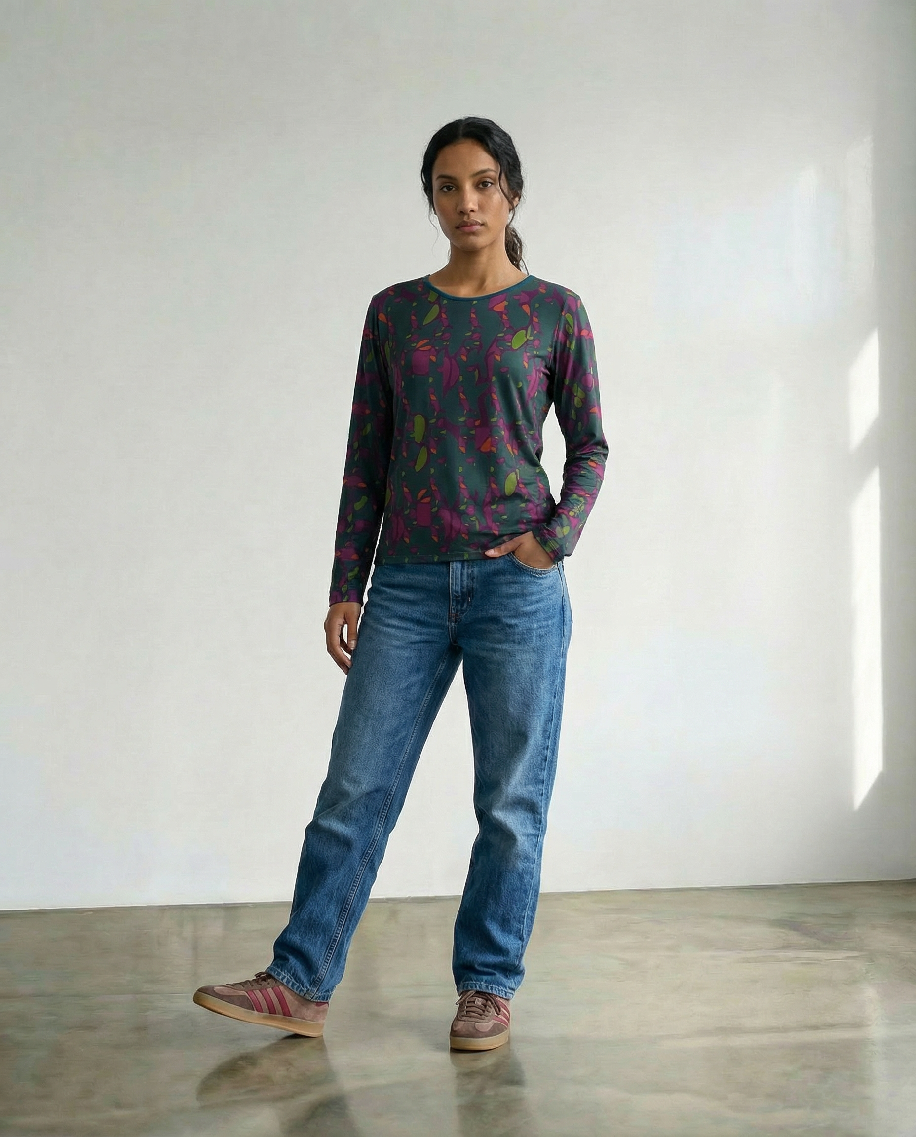 diseño independiente ropa de diseño Uruguay remera estampado exclusivo trama frente
