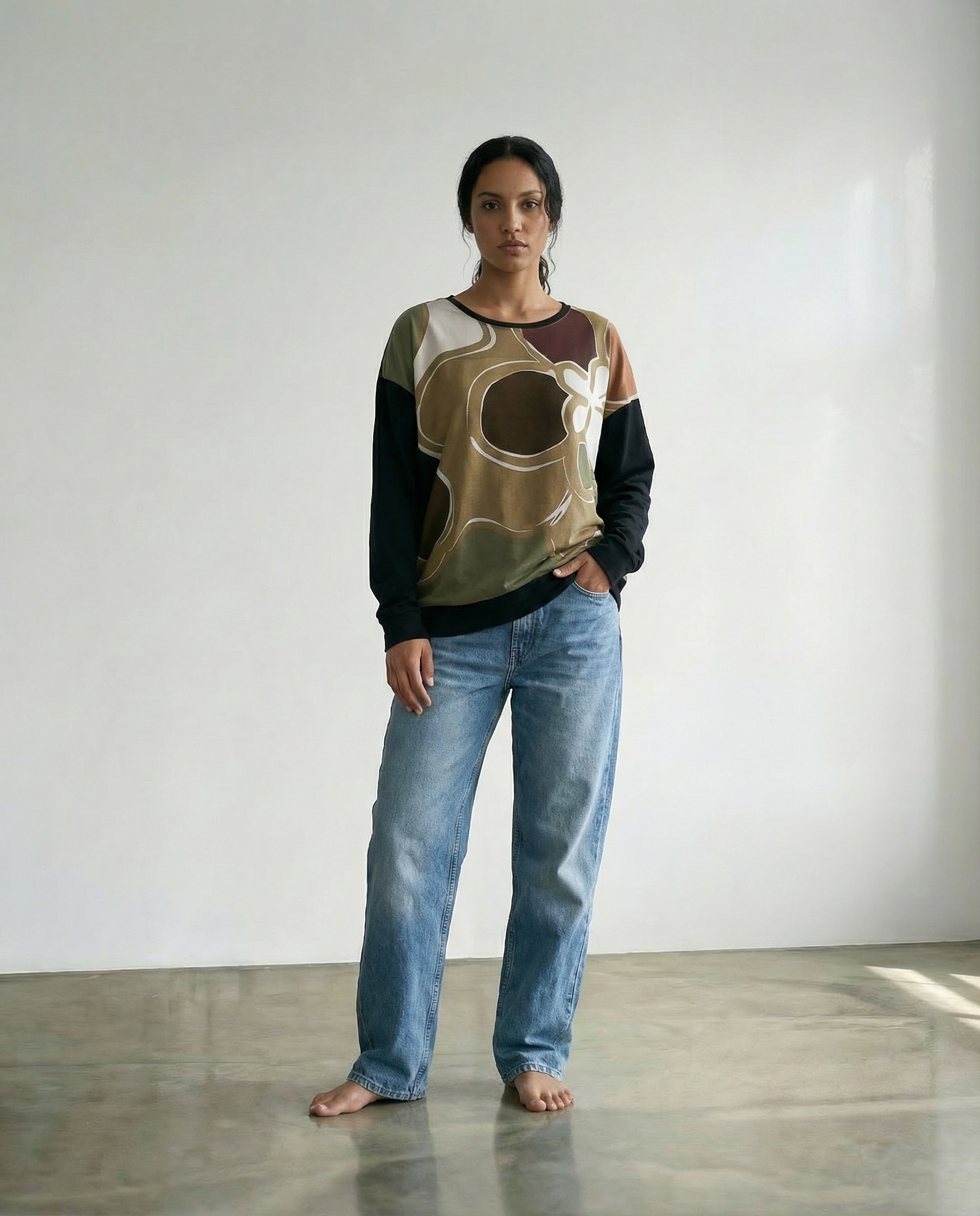  remera poncho moda sostenible diseño uruguayo Ana Basanta diseño exclusivo edición limitada