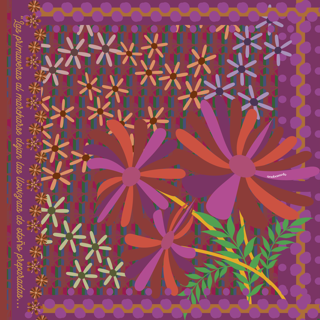 Pañuelo Alfonsina Huellas