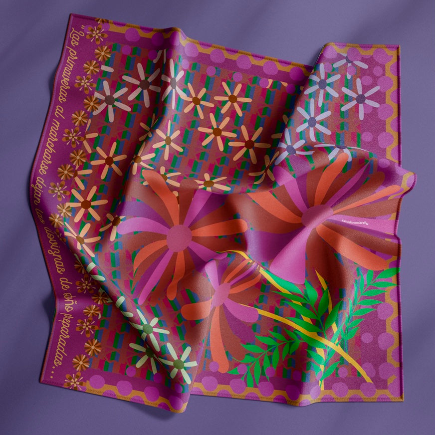 Pañuelo Alfonsina Huellas